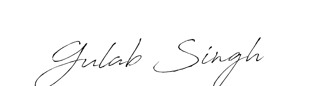 Make a beautiful signature design for name Gulab Singh. With this signature (Antro_Vectra) style, you can create a handwritten signature for free. Gulab Singh signature style 6 images and pictures png