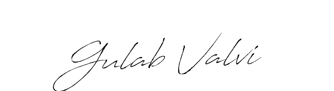 Use a signature maker to create a handwritten signature online. With this signature software, you can design (Antro_Vectra) your own signature for name Gulab Valvi. Gulab Valvi signature style 6 images and pictures png