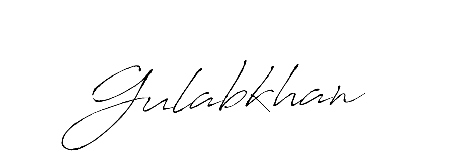 Create a beautiful signature design for name Gulabkhan. With this signature (Antro_Vectra) fonts, you can make a handwritten signature for free. Gulabkhan signature style 6 images and pictures png