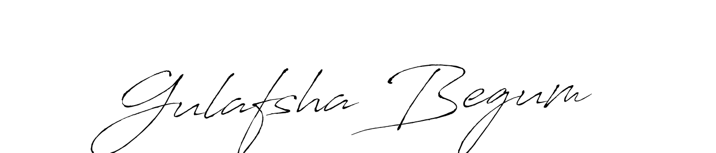 How to make Gulafsha Begum name signature. Use Antro_Vectra style for creating short signs online. This is the latest handwritten sign. Gulafsha Begum signature style 6 images and pictures png