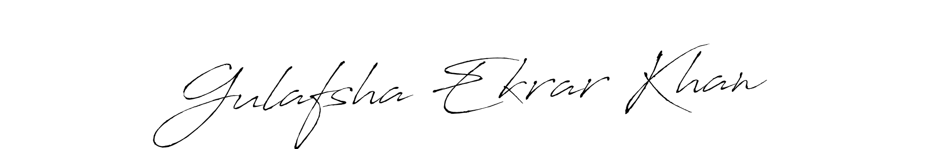 Similarly Antro_Vectra is the best handwritten signature design. Signature creator online .You can use it as an online autograph creator for name Gulafsha Ekrar Khan. Gulafsha Ekrar Khan signature style 6 images and pictures png