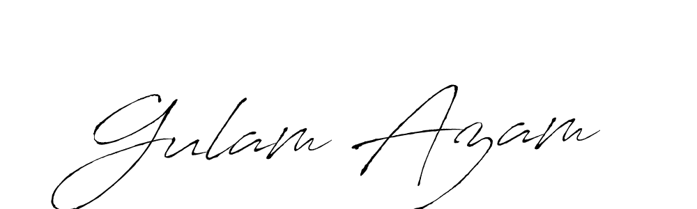 You should practise on your own different ways (Antro_Vectra) to write your name (Gulam Azam) in signature. don't let someone else do it for you. Gulam Azam signature style 6 images and pictures png