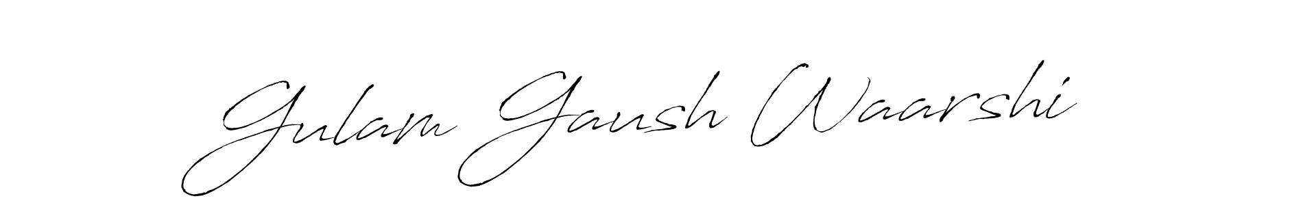 This is the best signature style for the Gulam Gaush Waarshi name. Also you like these signature font (Antro_Vectra). Mix name signature. Gulam Gaush Waarshi signature style 6 images and pictures png