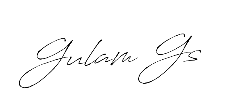 Make a beautiful signature design for name Gulam Gs. With this signature (Antro_Vectra) style, you can create a handwritten signature for free. Gulam Gs signature style 6 images and pictures png