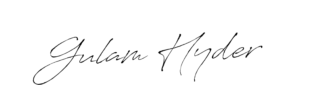 Use a signature maker to create a handwritten signature online. With this signature software, you can design (Antro_Vectra) your own signature for name Gulam Hyder. Gulam Hyder signature style 6 images and pictures png