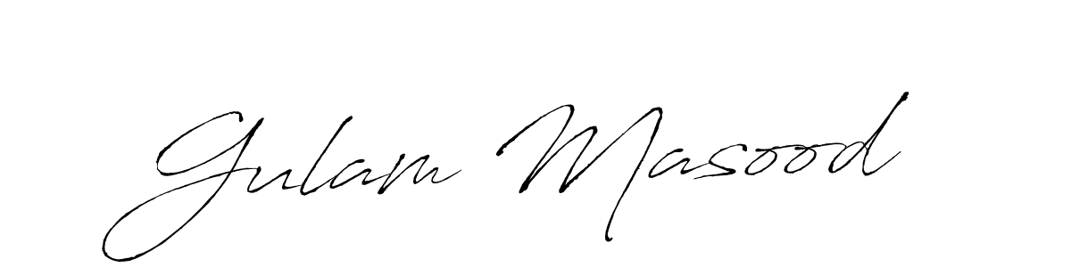 Gulam Masood stylish signature style. Best Handwritten Sign (Antro_Vectra) for my name. Handwritten Signature Collection Ideas for my name Gulam Masood. Gulam Masood signature style 6 images and pictures png