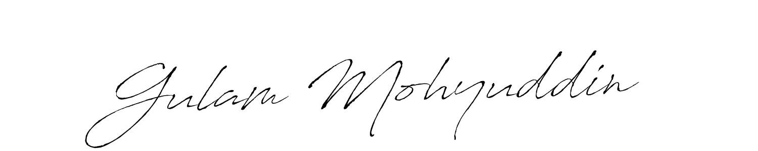 Gulam Mohyuddin stylish signature style. Best Handwritten Sign (Antro_Vectra) for my name. Handwritten Signature Collection Ideas for my name Gulam Mohyuddin. Gulam Mohyuddin signature style 6 images and pictures png