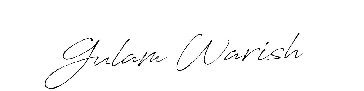 You should practise on your own different ways (Antro_Vectra) to write your name (Gulam Warish) in signature. don't let someone else do it for you. Gulam Warish signature style 6 images and pictures png