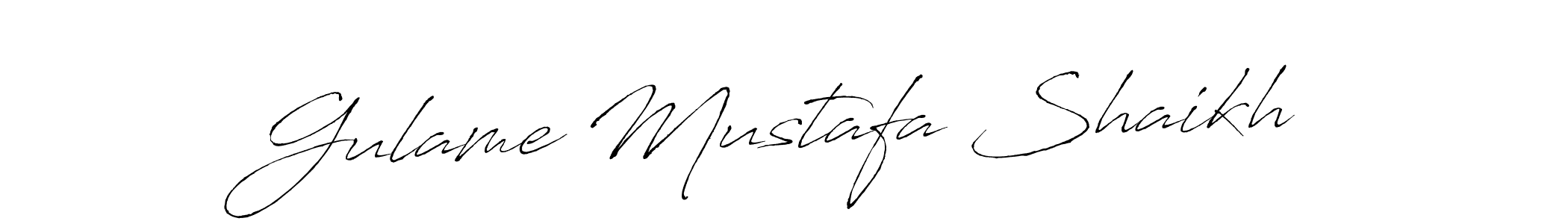 The best way (Antro_Vectra) to make a short signature is to pick only two or three words in your name. The name Gulame Mustafa Shaikh include a total of six letters. For converting this name. Gulame Mustafa Shaikh signature style 6 images and pictures png