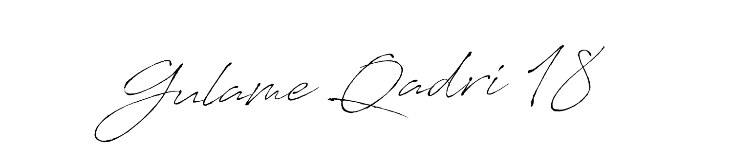 Design your own signature with our free online signature maker. With this signature software, you can create a handwritten (Antro_Vectra) signature for name Gulame Qadri 18. Gulame Qadri 18 signature style 6 images and pictures png