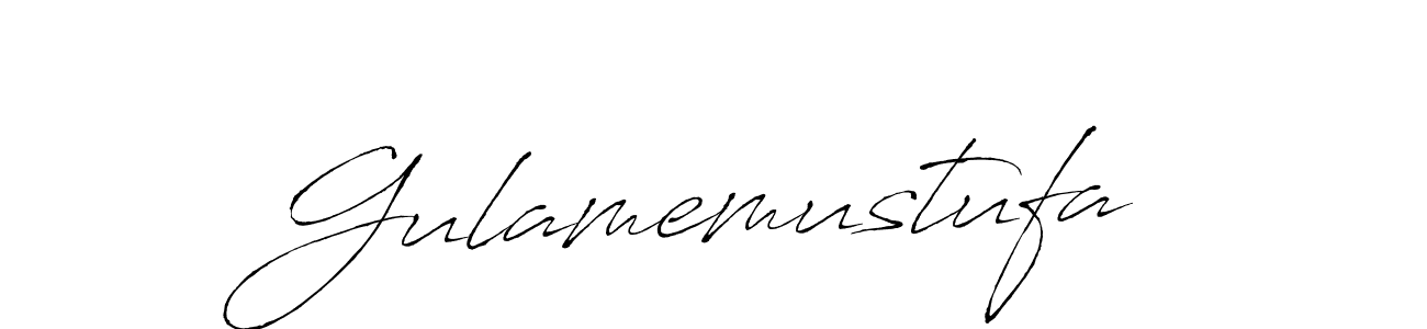 Make a beautiful signature design for name Gulamemustufa. With this signature (Antro_Vectra) style, you can create a handwritten signature for free. Gulamemustufa signature style 6 images and pictures png