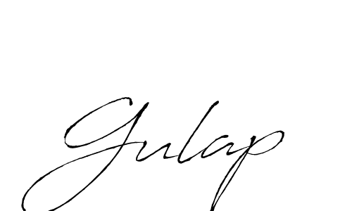 Antro_Vectra is a professional signature style that is perfect for those who want to add a touch of class to their signature. It is also a great choice for those who want to make their signature more unique. Get Gulap name to fancy signature for free. Gulap signature style 6 images and pictures png