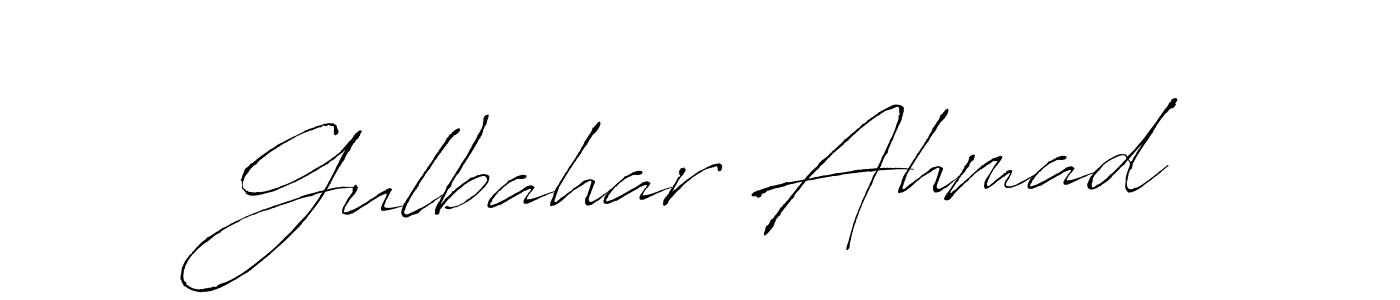 Antro_Vectra is a professional signature style that is perfect for those who want to add a touch of class to their signature. It is also a great choice for those who want to make their signature more unique. Get Gulbahar Ahmad name to fancy signature for free. Gulbahar Ahmad signature style 6 images and pictures png