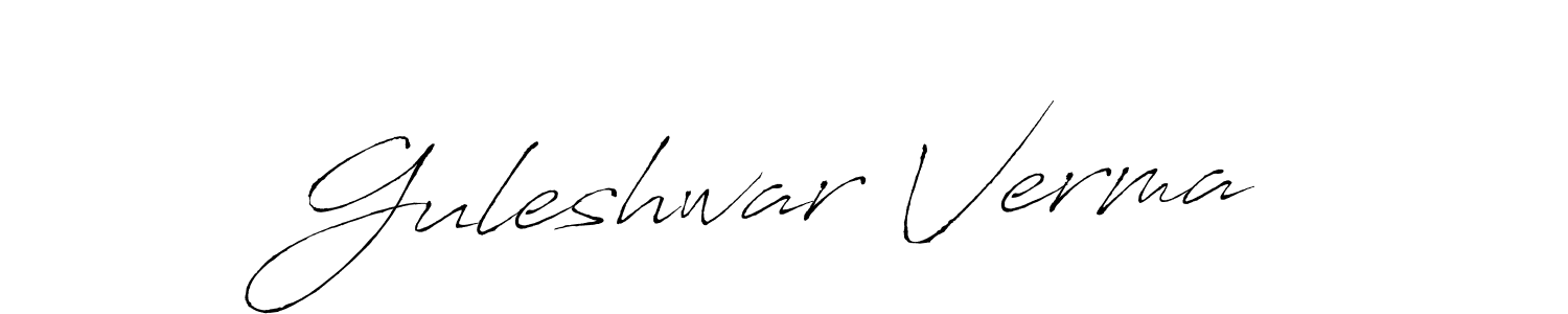 Guleshwar Verma stylish signature style. Best Handwritten Sign (Antro_Vectra) for my name. Handwritten Signature Collection Ideas for my name Guleshwar Verma. Guleshwar Verma signature style 6 images and pictures png