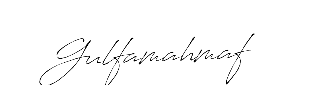 Make a beautiful signature design for name Gulfamahmaf. With this signature (Antro_Vectra) style, you can create a handwritten signature for free. Gulfamahmaf signature style 6 images and pictures png