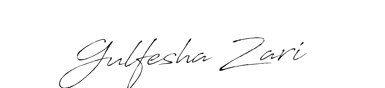 Gulfesha Zari stylish signature style. Best Handwritten Sign (Antro_Vectra) for my name. Handwritten Signature Collection Ideas for my name Gulfesha Zari. Gulfesha Zari signature style 6 images and pictures png