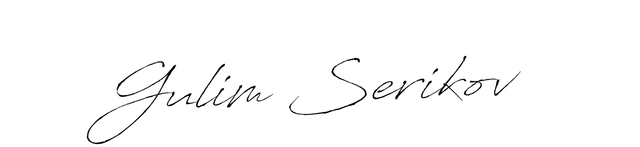 Design your own signature with our free online signature maker. With this signature software, you can create a handwritten (Antro_Vectra) signature for name Gulim Serikov. Gulim Serikov signature style 6 images and pictures png