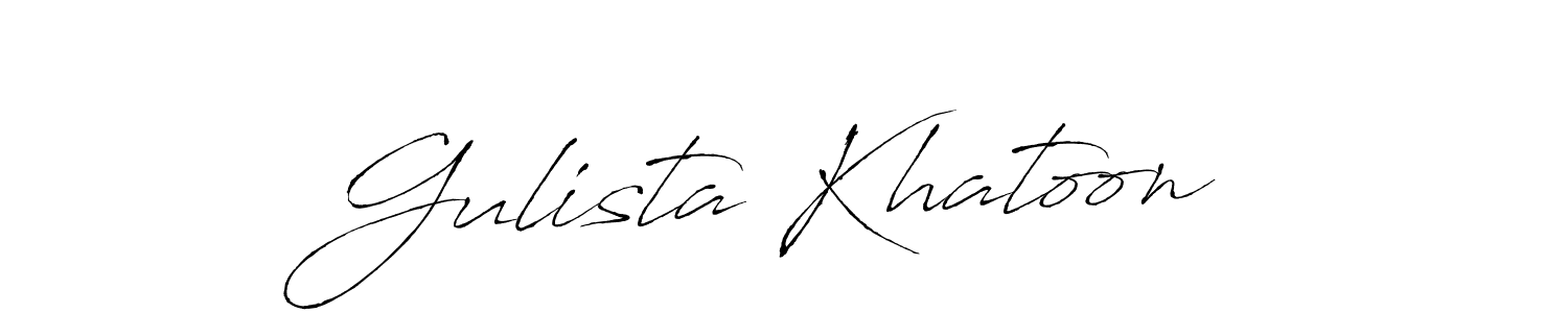 Make a beautiful signature design for name Gulista Khatoon. With this signature (Antro_Vectra) style, you can create a handwritten signature for free. Gulista Khatoon signature style 6 images and pictures png