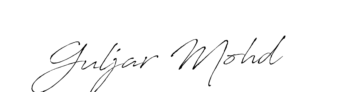 Make a beautiful signature design for name Guljar Mohd. With this signature (Antro_Vectra) style, you can create a handwritten signature for free. Guljar Mohd signature style 6 images and pictures png