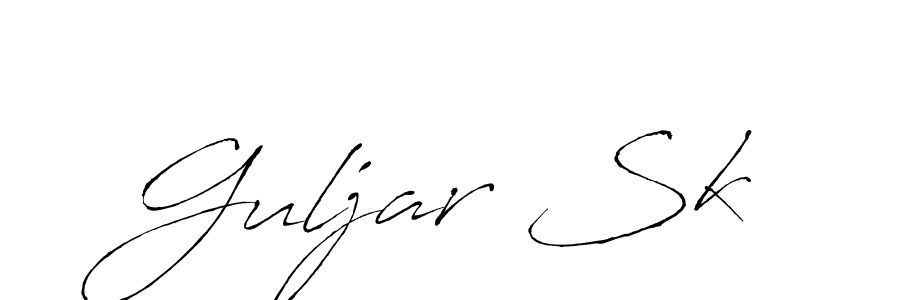 Make a beautiful signature design for name Guljar Sk. With this signature (Antro_Vectra) style, you can create a handwritten signature for free. Guljar Sk signature style 6 images and pictures png