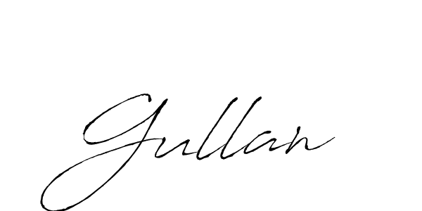 Design your own signature with our free online signature maker. With this signature software, you can create a handwritten (Antro_Vectra) signature for name Gullan. Gullan signature style 6 images and pictures png