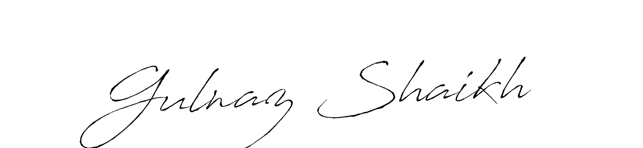 Make a beautiful signature design for name Gulnaz Shaikh. With this signature (Antro_Vectra) style, you can create a handwritten signature for free. Gulnaz Shaikh signature style 6 images and pictures png