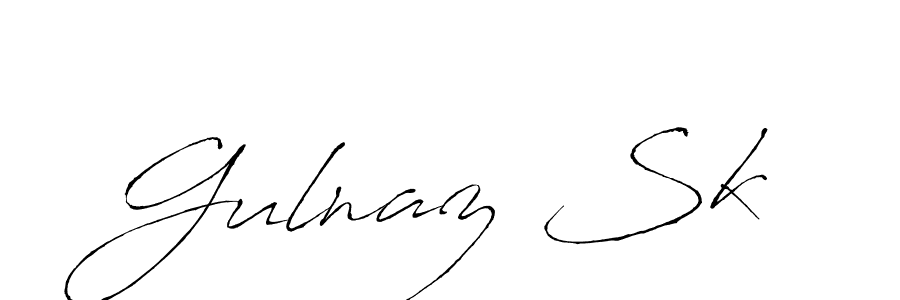 How to make Gulnaz Sk name signature. Use Antro_Vectra style for creating short signs online. This is the latest handwritten sign. Gulnaz Sk signature style 6 images and pictures png