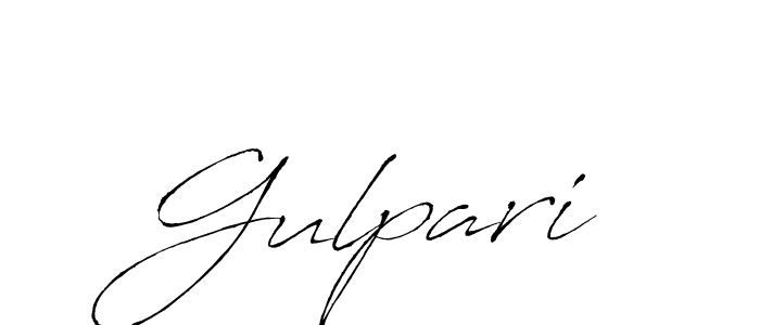 Make a beautiful signature design for name Gulpari. With this signature (Antro_Vectra) style, you can create a handwritten signature for free. Gulpari signature style 6 images and pictures png