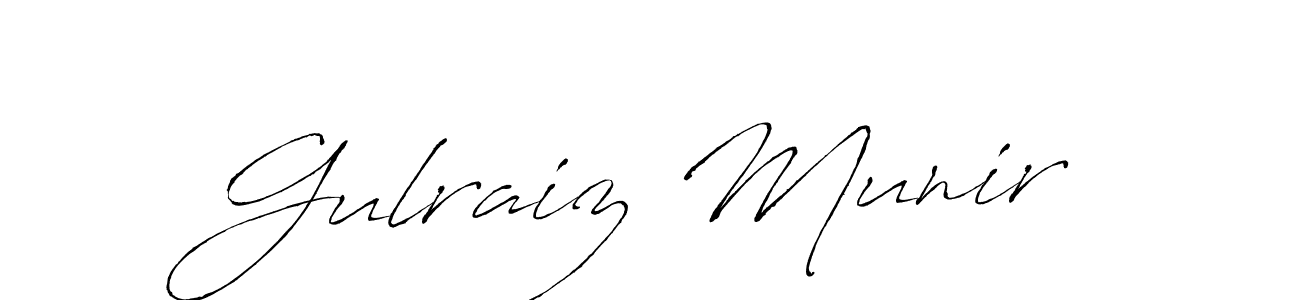 Also we have Gulraiz Munir name is the best signature style. Create professional handwritten signature collection using Antro_Vectra autograph style. Gulraiz Munir signature style 6 images and pictures png