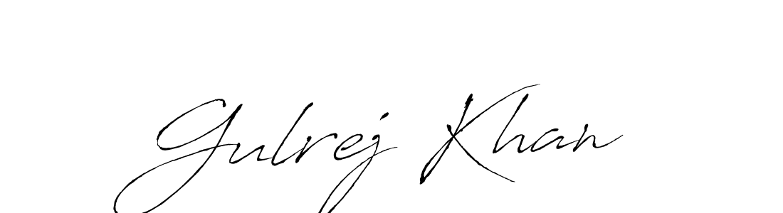 Design your own signature with our free online signature maker. With this signature software, you can create a handwritten (Antro_Vectra) signature for name Gulrej Khan. Gulrej Khan signature style 6 images and pictures png