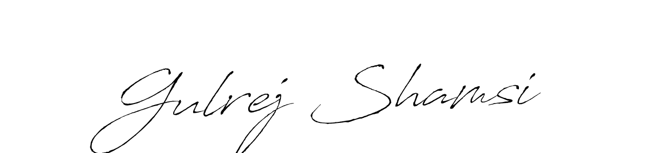 The best way (Antro_Vectra) to make a short signature is to pick only two or three words in your name. The name Gulrej Shamsi include a total of six letters. For converting this name. Gulrej Shamsi signature style 6 images and pictures png