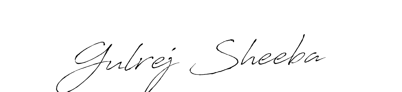 How to make Gulrej Sheeba signature? Antro_Vectra is a professional autograph style. Create handwritten signature for Gulrej Sheeba name. Gulrej Sheeba signature style 6 images and pictures png