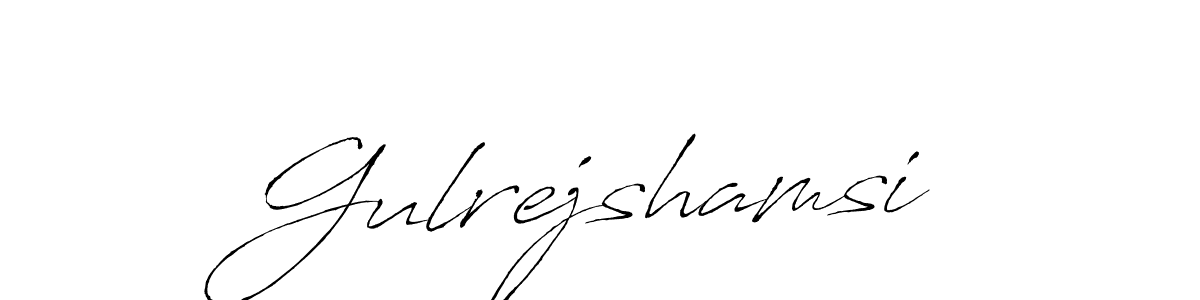 How to make Gulrejshamsi signature? Antro_Vectra is a professional autograph style. Create handwritten signature for Gulrejshamsi name. Gulrejshamsi signature style 6 images and pictures png