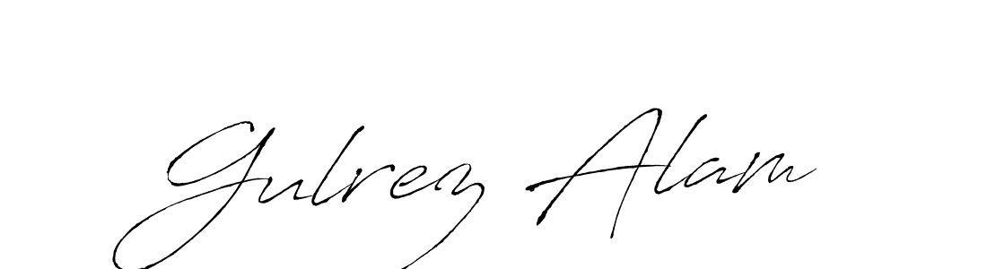 You should practise on your own different ways (Antro_Vectra) to write your name (Gulrez Alam) in signature. don't let someone else do it for you. Gulrez Alam signature style 6 images and pictures png