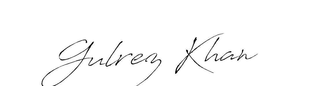 Create a beautiful signature design for name Gulrez Khan. With this signature (Antro_Vectra) fonts, you can make a handwritten signature for free. Gulrez Khan signature style 6 images and pictures png