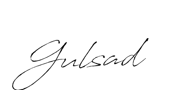 Make a beautiful signature design for name Gulsad. With this signature (Antro_Vectra) style, you can create a handwritten signature for free. Gulsad signature style 6 images and pictures png