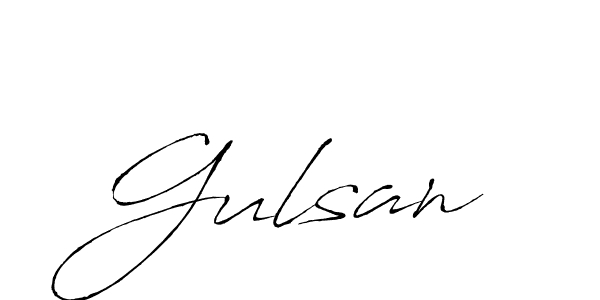 Design your own signature with our free online signature maker. With this signature software, you can create a handwritten (Antro_Vectra) signature for name Gulsan. Gulsan signature style 6 images and pictures png