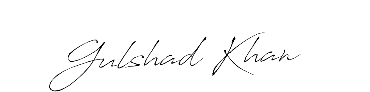 Create a beautiful signature design for name Gulshad Khan. With this signature (Antro_Vectra) fonts, you can make a handwritten signature for free. Gulshad Khan signature style 6 images and pictures png