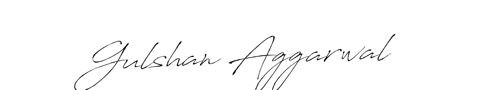 How to make Gulshan Aggarwal name signature. Use Antro_Vectra style for creating short signs online. This is the latest handwritten sign. Gulshan Aggarwal signature style 6 images and pictures png