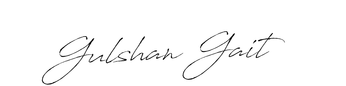 How to make Gulshan Gait name signature. Use Antro_Vectra style for creating short signs online. This is the latest handwritten sign. Gulshan Gait signature style 6 images and pictures png