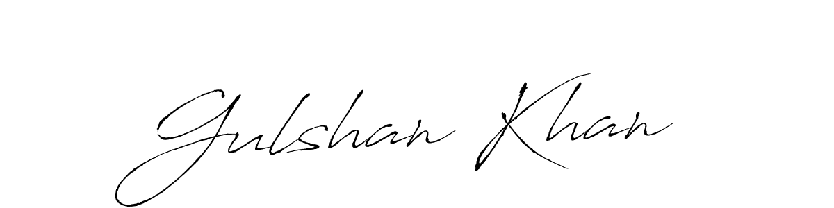 The best way (Antro_Vectra) to make a short signature is to pick only two or three words in your name. The name Gulshan Khan include a total of six letters. For converting this name. Gulshan Khan signature style 6 images and pictures png