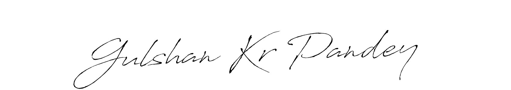 How to make Gulshan Kr Pandey name signature. Use Antro_Vectra style for creating short signs online. This is the latest handwritten sign. Gulshan Kr Pandey signature style 6 images and pictures png