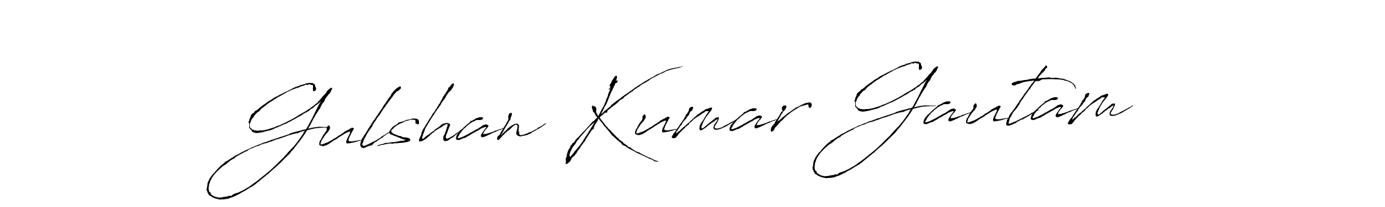 Design your own signature with our free online signature maker. With this signature software, you can create a handwritten (Antro_Vectra) signature for name Gulshan Kumar Gautam. Gulshan Kumar Gautam signature style 6 images and pictures png