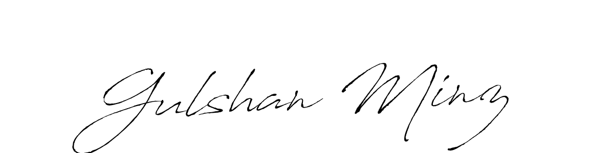 Gulshan Minz stylish signature style. Best Handwritten Sign (Antro_Vectra) for my name. Handwritten Signature Collection Ideas for my name Gulshan Minz. Gulshan Minz signature style 6 images and pictures png