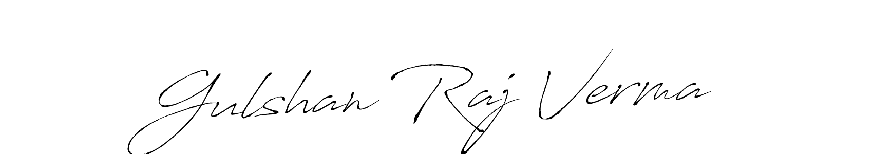 This is the best signature style for the Gulshan Raj Verma name. Also you like these signature font (Antro_Vectra). Mix name signature. Gulshan Raj Verma signature style 6 images and pictures png