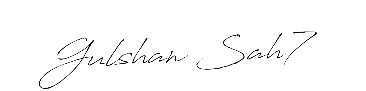 Antro_Vectra is a professional signature style that is perfect for those who want to add a touch of class to their signature. It is also a great choice for those who want to make their signature more unique. Get Gulshan Sah7 name to fancy signature for free. Gulshan Sah7 signature style 6 images and pictures png