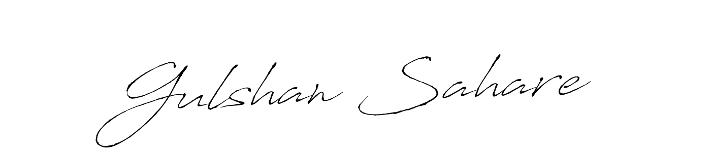 Design your own signature with our free online signature maker. With this signature software, you can create a handwritten (Antro_Vectra) signature for name Gulshan Sahare. Gulshan Sahare signature style 6 images and pictures png