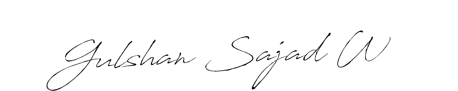 Create a beautiful signature design for name Gulshan Sajad W. With this signature (Antro_Vectra) fonts, you can make a handwritten signature for free. Gulshan Sajad W signature style 6 images and pictures png