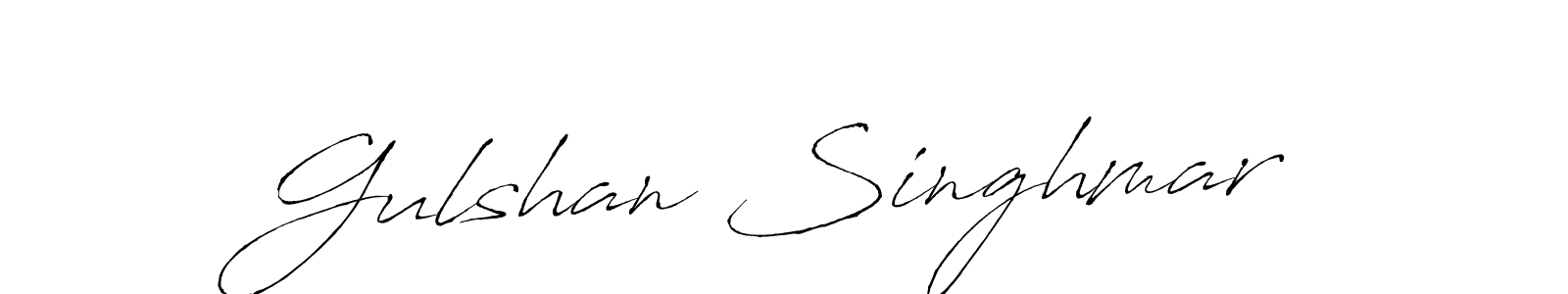 Make a beautiful signature design for name Gulshan Singhmar. With this signature (Antro_Vectra) style, you can create a handwritten signature for free. Gulshan Singhmar signature style 6 images and pictures png