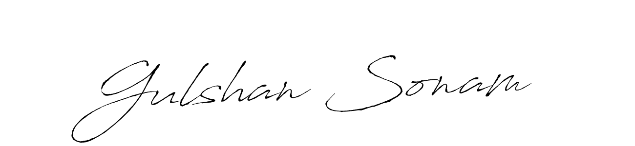 You should practise on your own different ways (Antro_Vectra) to write your name (Gulshan Sonam) in signature. don't let someone else do it for you. Gulshan Sonam signature style 6 images and pictures png